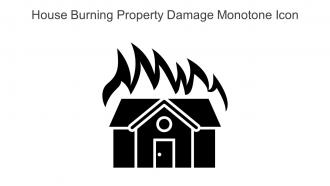 House Burning Property Damage Monotone Icon In Powerpoint Pptx Png And Editable Eps Format