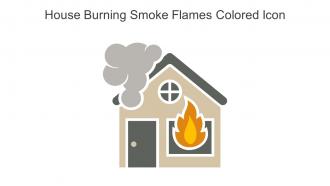 House Burning Smoke Flames Colored Icon In Powerpoint Pptx Png And Editable Eps Format