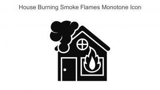 House Burning Smoke Flames Monotone Icon In Powerpoint Pptx Png And Editable Eps Format