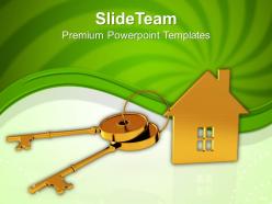 House connected with keys real estate powerpoint templates ppt themes and graphics 0113