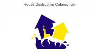 House Destructive Colored Icon In Powerpoint Pptx Png And Editable Eps Format