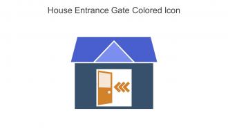 House Entrance Gate Colored Icon In Powerpoint Pptx Png And Editable Eps Format