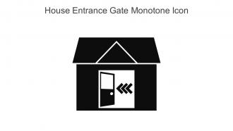 House Entrance Gate Monotone Icon In Powerpoint Pptx Png And Editable Eps Format