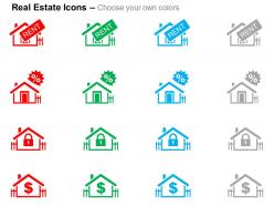 House for rent discount property secured savings ppt icons graphics