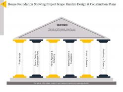 House Foundation Ppt Inspiration Background Designs Finalize Design And Construction Plans