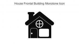 House Frontal Building Monotone Icon In Powerpoint Pptx Png And Editable Eps Format