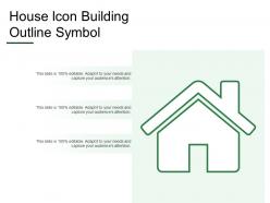House icon building outline symbol