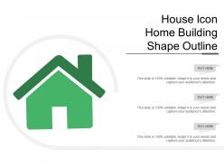 House icon home building shape outline