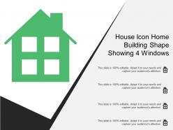 House icon home building shape showing 4 windows