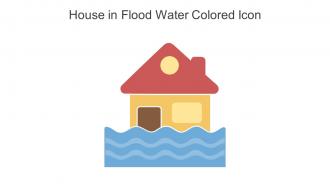 House In Flood Water Colored Icon In Powerpoint Pptx Png And Editable Eps Format