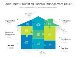 House jigsaw illustrating business management drivers