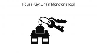 House Key Chain Monotone Icon In Powerpoint Pptx Png And Editable Eps Format
