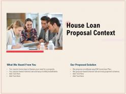 House loan proposal context ppt powerpoint presentation gallery objects