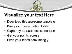 House made from dollar bills savings powerpoint templates ppt themes and graphics 0213
