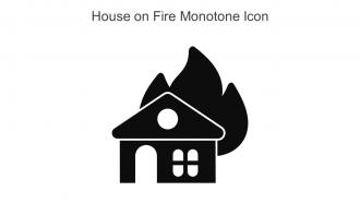 House On Fire Monotone Icon In Powerpoint Pptx Png And Editable Eps Format