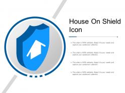 House on shield icon