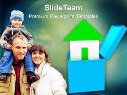 House out of gift box family powerpoint templates ppt themes and graphics 0213
