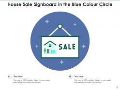 House sale independent finalizing currency square signboard circle