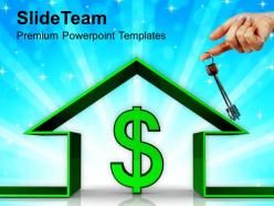 House with dollar sign sale powerpoint templates ppt themes and graphics 0113