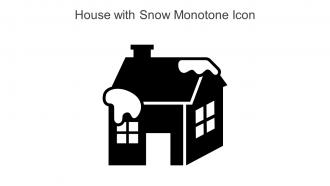 House With Snow Monotone Icon In Powerpoint Pptx Png And Editable Eps Format