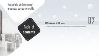 Household And Personal Products Company Profile Powerpoint Presentation Slides Unique Compatible