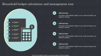 Household Budget Calculation And Management Icon