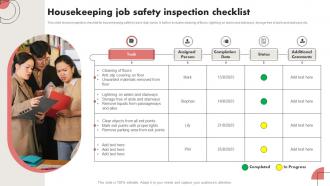 Housekeeping Job Safety Inspection Checklist