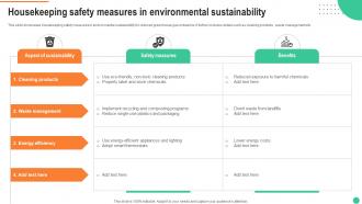 Housekeeping Safety Measures In Environmental Sustainability