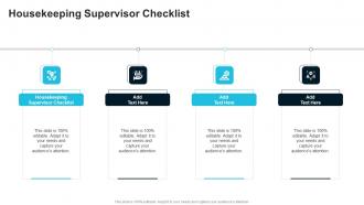 Housekeeping Supervisor Checklist In Powerpoint And Google Slides Cpb