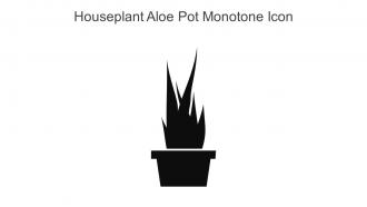 Houseplant Aloe Pot Monotone Icon In Powerpoint Pptx Png And Editable Eps Format