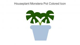 Houseplant Monstera Pot Colored Icon In Powerpoint Pptx Png And Editable Eps Format
