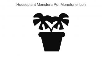 Houseplant Monstera Pot Monotone Icon In Powerpoint Pptx Png And Editable Eps Format