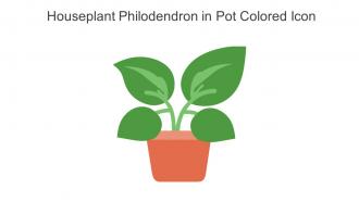 Houseplant Philodendron In Pot Colored Icon In Powerpoint Pptx Png And Editable Eps Format