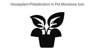 Houseplant Philodendron In Pot Monotone Icon In Powerpoint Pptx Png And Editable Eps Format