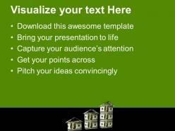 Houses graph made from dollar bills powerpoint templates ppt themes and graphics 0213