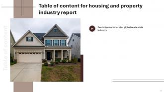Housing and Property Industry Report Powerpoint Presentation Slides IR CD V Researched Compatible