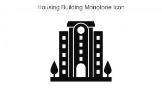Housing Building Monotone Icon In Powerpoint Pptx Png And Editable Eps Format