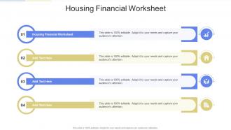 Housing Financial Worksheet In Powerpoint And Google Slides Cpb