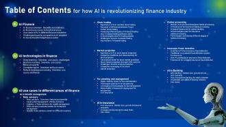 How AI Is Revolutionizing Finance Industry Powerpoint Presentation Slides AI CD Compatible Impactful