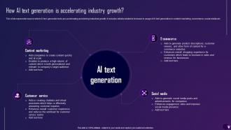 How Ai Text Generation Is Accelerating Industry Comprehensive Guide On Ai Text Generator AI SS