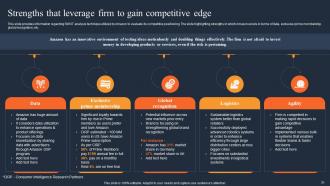 How Amazon Was Successful In Gaining Competitive Edge In The Market Complete Deck Strategy CD V Graphical Image