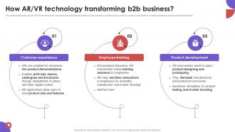 How AR VR Technology Transforming B2B Business Business To Business E Commerce Management