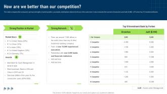 How Are We Better Than Our Competition Buy Side Services To Assist In Deal Valuation