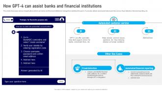 How Assist Banks And Financial Institutions How Is Gpt4 Different From Gpt3 ChatGPT SS V