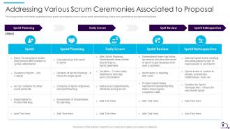 How Bid Teams Can Adopt Agile Approach To Rfp Various Scrum Ceremonies Associated To Proposal