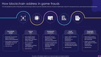 How Blockchain Address In Game Frauds Introduction To Blockchain Enabled Gaming BCT SS
