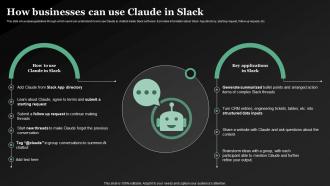 How Businesses Can Use Claude In Slack ClaudeAI The Future Of AI Chatbots AI SS V