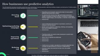 How Businesses Use Predictive Analytics Ppt Powerpoint Presentation File Background Images