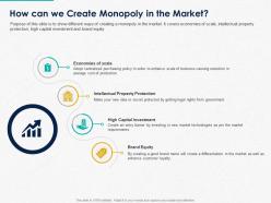 How can we create monopoly in the market ppt powerpoint presentation slides format