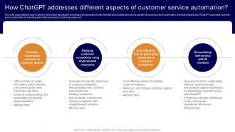 How ChatGPT Addresses Different Applications Of ChatGPT In Customer ChatGPT Ss V